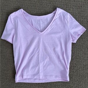 Lavender V-Neck Women's Top